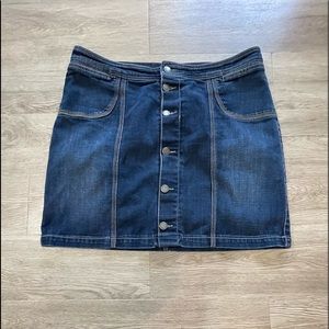 Button Down Jean Skirt